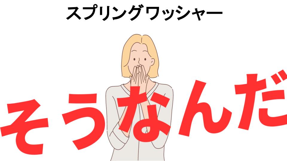 意味ないと思う人におすすめ！スプリングワッシャーの代わり